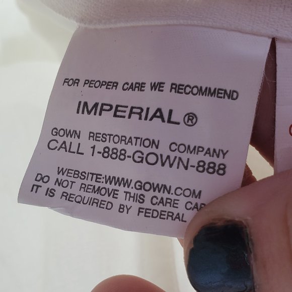 David's Bridal Embellished Ballgown Wedding Dress with Train, Sz 14 - Picture 14 of 16